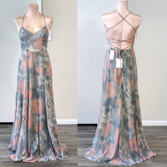 Show Me Your MuMu Dresses & Skirts - Show Me‎ Your Mumu Godshaw Goddess Gown In Sage I Do Floral Dress